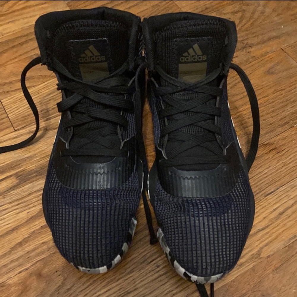 Adidas Pro Bounce Basketball Court High Top Shoes Sneaker Black 4 Men's F97282